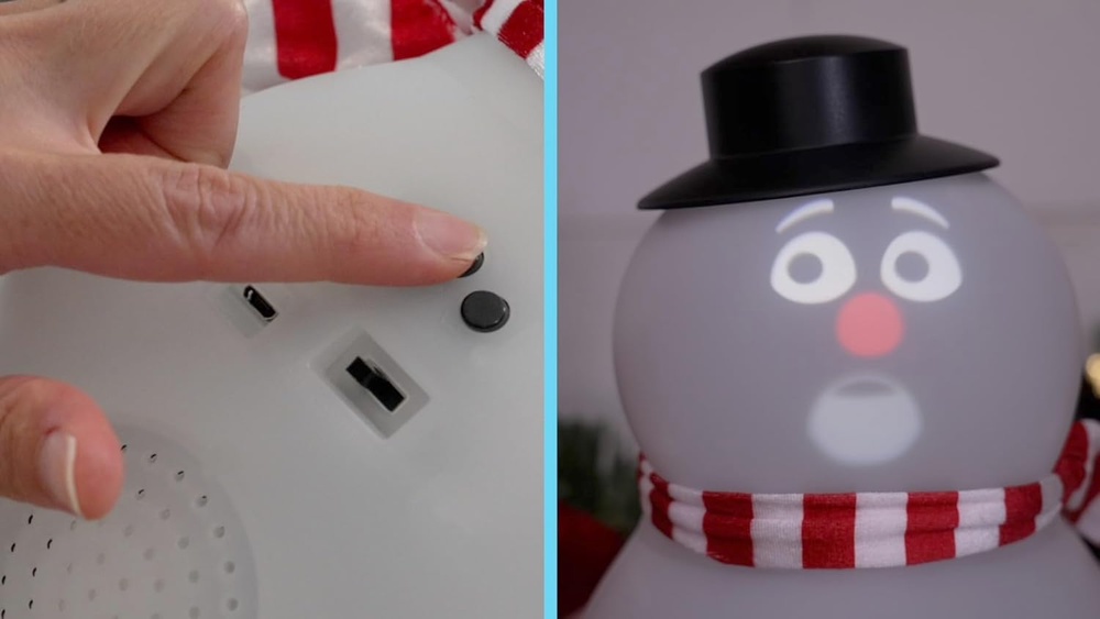 ⛄️ Talking Animated Blink Snowman with Built in Projector & Speaker Plug'n Play🎄